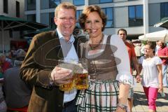 CSU Wahlkampf - Ministerpräsident Horst Seehofer und Christine Haderthauer (Bayerische Staatsministerin) zu Besuch in Ingolstadt - Dr. Reinhard Brandl und Christine Haderthauer