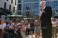 CSU Wahlkampf - Ministerpräsident Horst Seehofer und Christine Haderthauer (Bayerische Staatsministerin) zu Besuch in Ingolstadt - Horst Seehofer spricht im Sparkassenhof