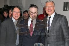 Kommunalwahl in Ingolstadt 2014 - Bürgermeister unter sich, Alt-OB Dr. Peter Schnell, Dr. Christian Lösel und rechts Dr. Alfred Lehmann