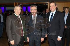 Neujahrsempfang der CSU Kreisverbandes Ingolstadt - OB Dr. Christian Lösel links -  Bundesinnenminister Thomas de Maiziere mitte - MdB Reinhard Brandl - Foto: Meyer Jürgen