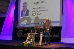 Neujahrsempfang der CSU Kreisverbandes Ingolstadt - CSU Kreisvorsitzender Hans Süßbauer bei der Begrüßungsrede - Foto: Meyer Jürgen