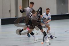 2. Floorball Bundesliga Süd/West - Schanzer Ducks ESV - FC Rennsteig Avalanche, 11:3; Jochen Kleinbauer (19 Ducks) Zweikampf Kampf um den Ball