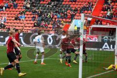 3.Liga - Saison 2022/2023 - FC Ingolstadt 04 -  SV Meppen - Der 1:0 Führungstreffer durch Patrick Schmidt (Nr.9 - FCI) - jubel - Torwart Mathias Harsman (Nr.1 - SV Meppen) - Foto: Meyer Jürgen