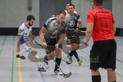 2. Floorball Bundesliga Süd/West - Schanzer Ducks ESV - FC Rennsteig Avalanche, 11:3; Zweikampf Kampf um den Ball Stefan Schnidl (21 Ducks) Oliver Beer (12 Ducks)