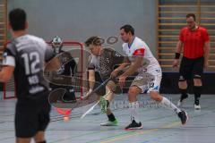 2. Floorball Bundesliga Süd/West - Schanzer Ducks ESV - FC Rennsteig Avalanche, 11:3; Martin Borg (6 Ducks) Zweikampf Kampf um den Ball