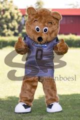 American Football - Ingolstadt Dukes - Saison 2021/2022 - Fotoshooting - Portraits - Happy Bear, Maskottchen