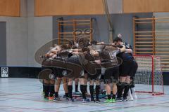 2. Floorball Bundesliga Süd/West - Schanzer Ducks ESV - FC Rennsteig Avalanche, 11:3; vor dem Spiel Teambesprechung