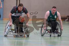 Rollstuhlbasketball —  Saison 2023/24 - Schanzer Wheelys - SV Reha Augsburg - Valentin Gmeiner Schanzer Wheelys  - Markus Heimhofer #5 Augsburg - Foto: Meyer Jürgen