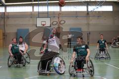 Rollstuhlbasketball —  Saison 2023/24 - Schanzer Wheelys - SV Reha Augsburg - Valentin Gmeiner Schanzer Wheelys  #11 - Dominik Langer #10 Augsburg - XXXXX - Foto: Meyer Jürgen