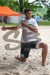 BVV Beach Masters (Kat 2) Ingolstadt - Kim Huber Beach4U beim warm machen - Foto: Jürgen Meyer