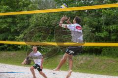 BVV Beach Masters (Kat 2) Ingolstadt - Kim Huber Beach4U am Ball - Janek Etzold TSV Zirndorf - Spielpartner von Kim Huber  - Foto: Jürgen Meyer