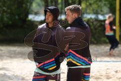 BVV Beach Masters (Kat.2) Ingolstadt Männer -  - Saison 2022/2023 - Kim  Huber (Nr.1 - Beach4u) links und Jastrow Lauritz (Nr.2 - Beach4u) rechts - Foto: Meyer Jürgen