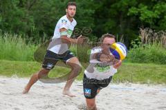 BVV Beach Masters (Kat 2) Ingolstadt - Kim Huber Beach4U - Janek Etzold TSV Zirndorf - Spielpartner von Kim Huber am Ball - Foto: Jürgen Meyer