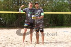 BVV Beach Masters (Kat.2) Ingolstadt Männer -  - Saison 2022/2023 - Jastrow Lauritz (Nr.2 - Beach4u) links - Kim  Huber (Nr.1 - Beach4u) rechts - jubel - - Foto: Meyer Jürgen