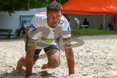 BVV Beach Masters (Kat 2) Ingolstadt - Kim Huber Beach4U beim warm machen - Foto: Jürgen Meyer