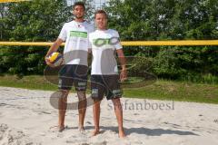 BVV Beach Masters (Kat 2) Ingolstadt - Kim Huber Beach4U mit seinem Spielpartner Janek Etzold TSV Zirndorf rechts - Foto: Jürgen Meyer