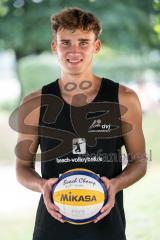 Beachvolleyball Turnier - BVV Beach Cup Ingolstadt - Tobias Besenböck  (schwarzes Trikot) ASV Dachau