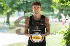 Beachvolleyball Turnier - BVV Beach Cup Ingolstadt - Tobias Besenböck  (schwarzes Trikot) ASV Dachau