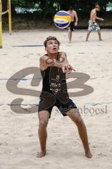 Beachvolleyball Turnier - BVV Beach Cup Ingolstadt - Tobias Besenböck (schwarzes Trikot) ASV Dachau