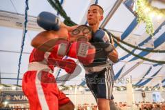 Boxen - Amateure - Vergleichskampf - BC Ingolstadt - 1860 München - Mittelgewicht - Sieg nach Punkten Skiander Jafari (blau BCI) gegen Sayed Hashemi (rot 1860) beherzter Kampf