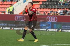 3.Liga - Saison 2022/2023 - FC Ingolstadt 04 -  SV Meppen - Patrick Schmidt (Nr.9 - FCI) mit einer vergebenen Torchance - enttäuscht - Foto: Meyer Jürgen