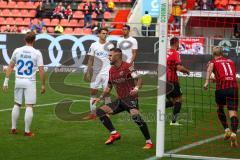 3.Liga - Saison 2022/2023 - FC Ingolstadt 04 -  SV Meppen - Der 1:0 Führungstreffer durch Patrick Schmidt (Nr.9 - FCI) - jubel - Torwart Mathias Harsman (Nr.1 - SV Meppen) - Foto: Meyer Jürgen