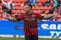 3.Liga - Saison 2022/2023 - FC Ingolstadt 04 -  SV Meppen - Der 2:0 Führungstreffer durch ein Eigentor von Kraulich Tobias (Nr.33 - SV Meppen) - jubel - Patrick Schmidt (Nr.9 - FCI) - Foto: Meyer Jürgen