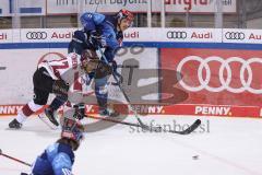 DEL - ERC Ingolstadt - Kölner Haie - Louis-Marc Aubry (11 ERC) Jan Luca Sennhenn (Nr.17 - Kölner Haie)