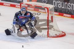 DEL; ERC Ingolstadt - Grizzlys Wolfburg; Puck Torwart Michael Garteig (Nr.34 - ERC)