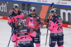 DEL - ERC Ingolstadt - Nürnberg Ice Tigers; Tor Jubel Treffer 4:0 Brandon DeFazio (24 - ERC) Louis-Marc Aubry (11 - ERC) Mirko Höfflin (10 - ERC) Justin Feser (71 - ERC)