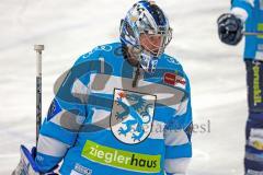 Penny DEL - Eishockey - Saison 2021/22 - ERC Ingolstadt - Eisbären Berlin - Jonas Stettmer Torwart (#1 ERCI) - beim warm machen -  Foto: Jürgen Meyer