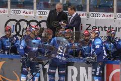 DEL - Eishockey - Saison 2020/21 - ERC Ingolstadt - Schwenninger Wild Wings - Doug Shedden (Cheftrainer ERCI) und Tim Regan (Co-Trainer ERCI) - Foto: Jürgen Meyer