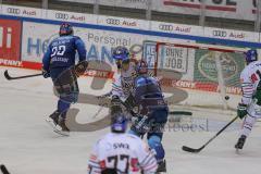 DEL - Eishockey - Saison 2020/21 - ERC Ingolstadt - Augsburger Panther - Der 1:0 Führungstreffer durch Tim Wohlgemuth (#33 ERCI) - Oliver Roy Torwart (#31 Augsburg) - jubel - Foto: Jürgen Meyer