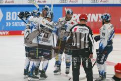 DEL - Vorbereitungsspiel - Saison 2021/22 - ERC Ingolstadt - Rytiri Kladno - Der 1:0 Führungstreffer durch Emil Quaas (#20 ERCI) - jubel - Leon Hüttl (#25 ERCI) - Foto: Jürgen Meyer