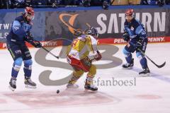 DEL - Eishockey - ERC Ingolstadt - Düsseldorfer EG - Mirko Höfflin (10 ERC) Maxi Kammerer (9 DEG) Ben Marshall (45 ERC)