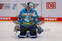 Penny DEL - Eishockey - Saison 2021/22 - ERC Ingolstadt - EHC Red Bull München -  Jonas Stettmer Torwart (#1 ERCI) - beim warm machen - Foto: Jürgen Meyer