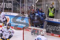 DEL - ERC Ingolstadt - Eisbären Berlin - Playoffs HF - Tor 2:1 Jubel durch Mirko Höfflin (10 ERC) mit Frederik Storm (9 ERC)