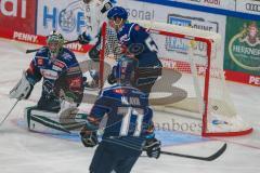 DEL - Vorbereitungsspiel - Saison 2021/22 - ERC Ingolstadt - Rytiri Kladno - Bow Landon Torwart (#29 Rytiri Kladno) - Der 1:0 Führungstreffer durch Emil Quaas (#20 ERCI) - jubel - Foto: Jürgen Meyer