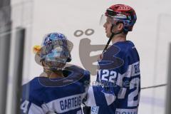 DEL - Eishockey - Saison 2020/21 - ERC Ingolstadt - Augsburger Panther - Mathew Bodie (#22 ERCI) beim warm machen - Foto: Jürgen Meyer