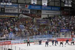 DEL - ERC Ingolstadt - Kölner Haie - Playoff, Fan Fankurve Banner Fahnen Spruchband, Saturn Arena Corona