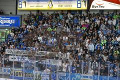 Penny DEL - Eishockey - Saison 2021/22 - ERC Ingolstadt - Schwenninger Wild Wings -  Fans - Fankurve - Banner - Choreo - Foto: Jürgen Meyer