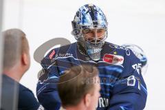 Penny DEL - Eishockey - Saison 2021/22 - ERC Ingolstadt - Schwenninger Wild Wings -  Kevin Reich Torwart (#35 ERCI) vor dem Spiel - Foto: Jürgen Meyer