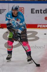 Penny DEL - Eishockey - Saison 2021/22 - ERC Ingolstadt - Nürnberg Ice Tigers -  Jerome Flaake (#90 ERCI) beim warm machen - Foto: Jürgen Meyer