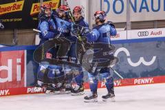 DEL - ERC Ingolstadt - EHC Red Bull München - Tor JUbel Tim Wohlgemuth (33 - ERC) Daniel Pietta (86 ERC) Morgan Ellis (4 ERC)