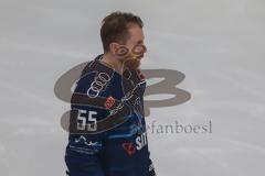 Penny DEL - Eishockey - Saison 2021/22 - ERC Ingolstadt - Kölner Haie - David Warsofsky (#55 ERCI) bei der Starting Six -  Foto: Stefan Bösl
