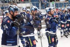 DEL - ERC Ingolstadt - Kölner Haie - die Kölner Haie gewinnen in der Verlängerung, Ingolstadt scheidet aus. Niederlage, hängende Köpfe Justin Feser (71 - ERC) Samuel Soramies (28 - ERC) Brandon DeFazio (24 - ERC)