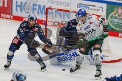 Penny DEL - Eishockey - Saison 2021/22 - ERC Ingolstadt - Augsburger Panther - David Warsofsky (#55 ERCI) - Kevin Reich Torwart (#35 ERCI) -  -  Foto: Stefan Bösl