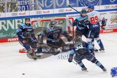 DEL; Playoffs; ERC Ingolstadt - Adler Mannheim; Halbfinale; Torwart Kevin Reich (35 - ERC) Colton Jobke (7 - ERC) Charles Bertrand (33 ERC) Mirko Höfflin (10 - ERC) David Wolf (Nr.89 - Adler)