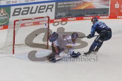 DEL - Eishockey - Saison 2020/21 - ERC Ingolstadt - EHC Red Bull München - Brandon Defazio (#24 ERCI) trifft beim Penaltyschiessen zum Siegtreffer 3:2 - Danny aus den Birken Torwart (#33 München) - jubel - Foto: Jürgen Meyer