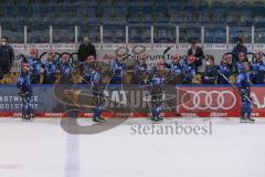 DEL - Eishockey - Saison 2020/21 - ERC Ingolstadt - Schwenninger Wild Wings - Der 3:0 Führungstreffer durch Morgan Ellis (#4 ERCI) - #jubel - beim abklatschen an der Bande - Foto: Jürgen Meyer